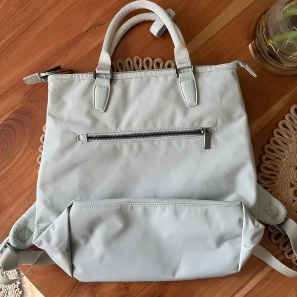 Stylish Gray Women's tote laptop traveling Backpack - Picture 2 of 10